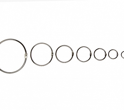 Кольца разъемные «серебро» 38мм