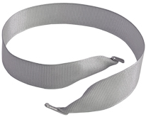 Репсовая лента серая
