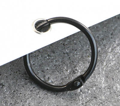 Кольцо разъемное черное 38 мм