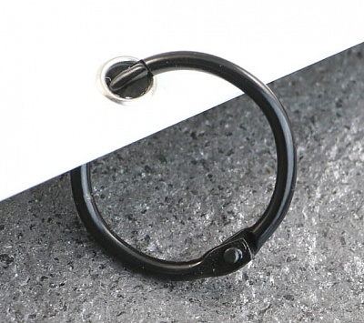 Кольцо разъемное черное 19 мм